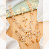 Elegant Blue Zircon Necklace Set - Available in 8 Colors - Amaz Fashion