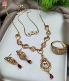 New Fancy Zircon Gold Plated Combo Set in 3 Designs