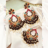 Nauratan Earrings Tikka - Available in 7 Colors with Beautiful Designs - Amaz Fashion