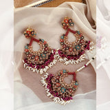 Nauratan Earrings Tikka - Available in 7 Colors with Beautiful Designs - Amaz Fashion