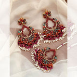 Nauratan Earrings Tikka - Available in 7 Colors with Beautiful Designs - Amaz Fashion