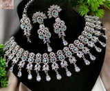 New Fancy Full Zircon Choker Set with Tikka - Available in 6 Colors - Amaz Fashion