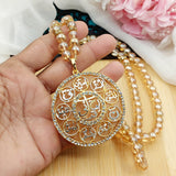 Heavy Calligraphy Pendant with Fancy Mala - Available in 10 Colors - Amaz Fashion