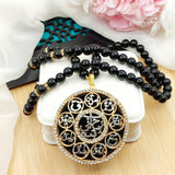 Heavy Calligraphy Pendant with Fancy Mala - Available in 10 Colors - Amaz Fashion