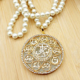 Heavy Calligraphy Pendant with Fancy Mala - Available in 10 Colors - Amaz Fashion