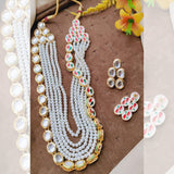 Indian Kundan Fancy Mala Set with Back Meena Work - Available in 7 Colors - Amaz Fashion