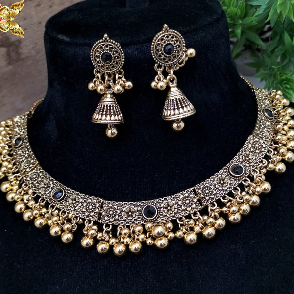 Indian Antique Polish Choker Set: High Quality, Available in 4 Colors - Amaz Fashion