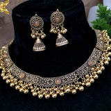 Indian Antique Polish Choker Set: High Quality, Available in 4 Colors - Amaz Fashion