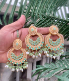 Noratan Earrings with Tikka – Elegant Set