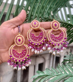 Noratan Earrings with Tikka – Elegant Set