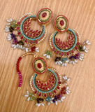 Noratan Earrings with Tikka – Elegant Set