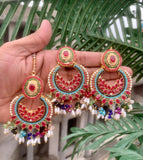 Noratan Earrings with Tikka – Elegant Set