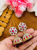 Zircon Oxidize Polish Jhumkas