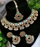 New Fancy Full Original Zircon Set Best Quality with Tikka Available in 5 Colors