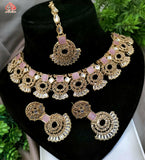 New Fancy Full Original Zircon Set Best Quality with Tikka Available in 5 Colors