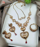 New Fancy Zircon Gold Plated Combo Set in 3 Designs